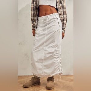 BDG Elegant White Maxi Skirt
